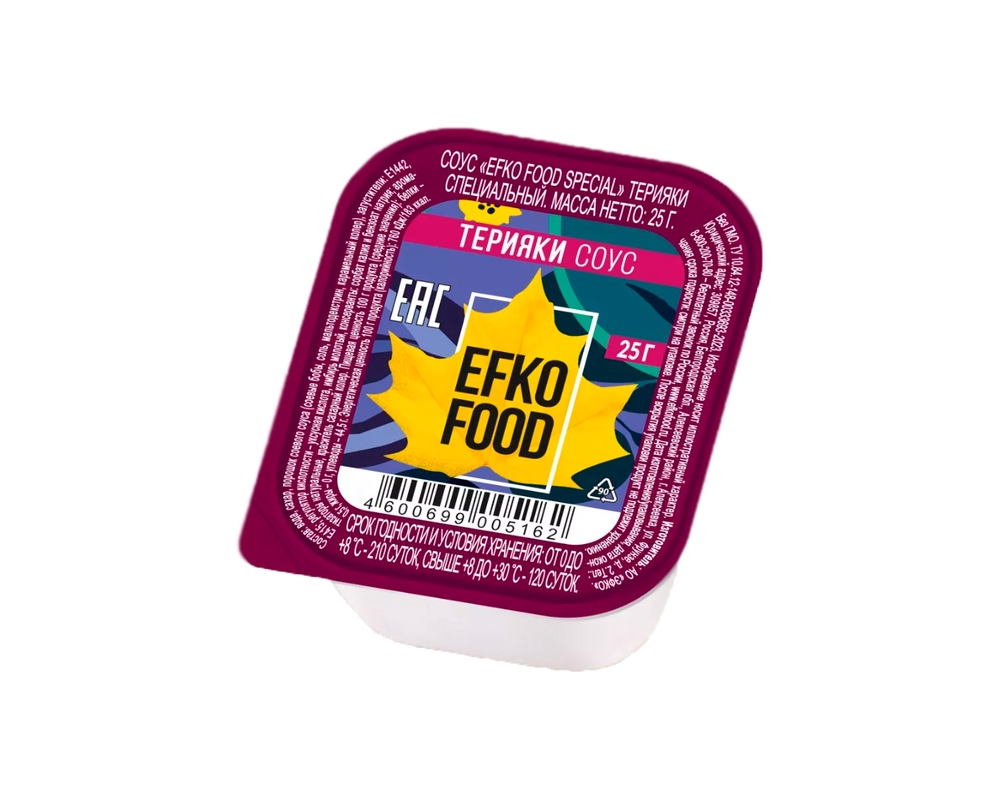 Фотография Соус терияки дип пот 25мл кор1-125 EFKO FOOD special Россия - 1