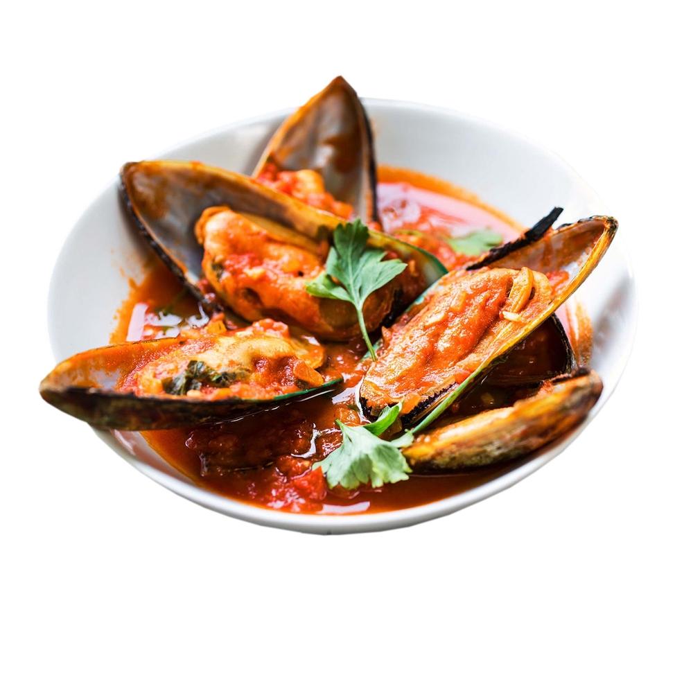 Фотография Мидии в раковине томатно-чесночном соусе 40-60 по 500гр 1-10 - 1