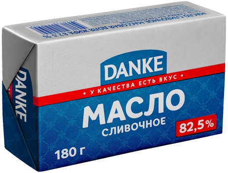 Фотография Масло сливочное ГОСТ ж82,5% кор1-5 Danke Professional Беларусь - 1