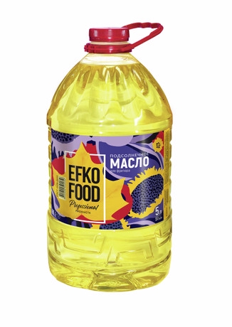 Фотография Масло подсолнечное рафинированное 5л Efko Food professional - 1