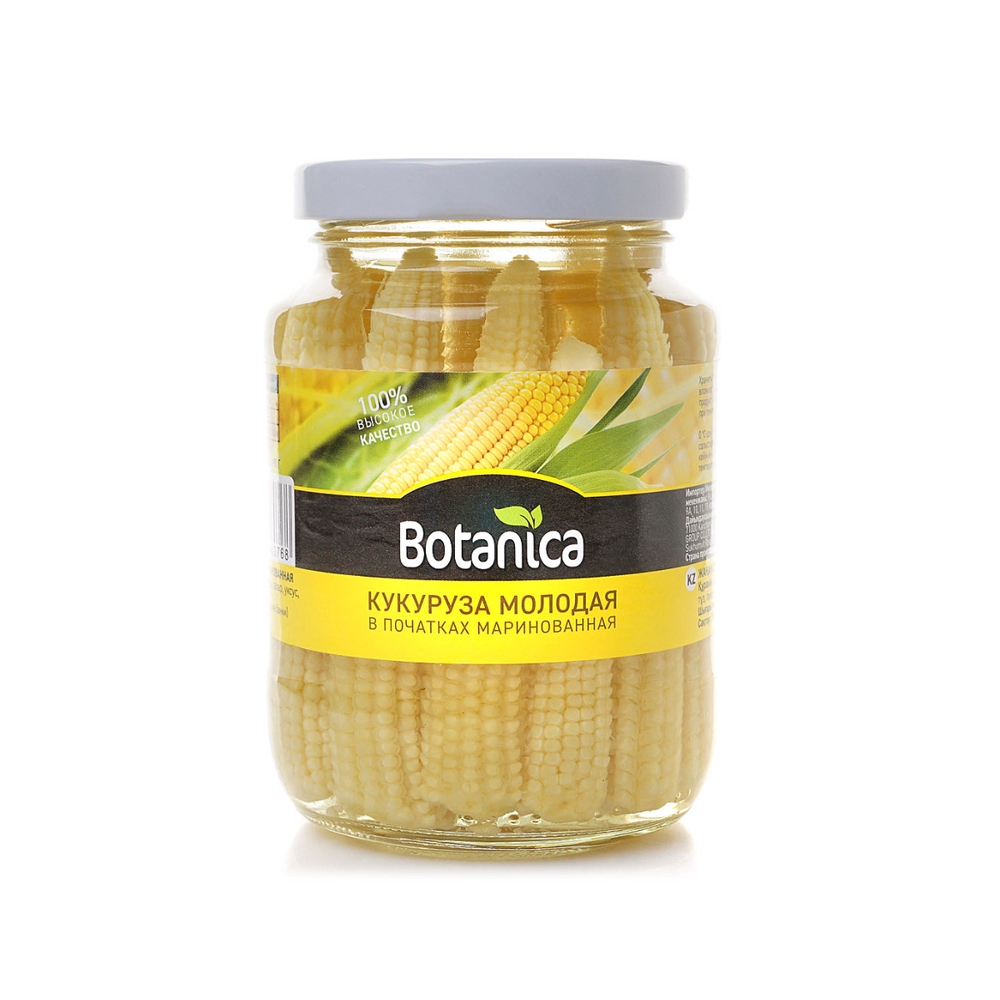 Фотография Кукуруза в початках маринованная 330340гр кор1-12 Botanica - 1