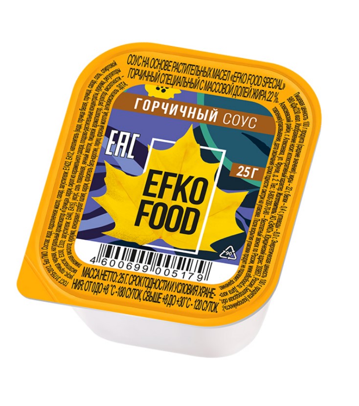 Фотография Соус горчичный спец дип пот 25мл мдж22% кор1-125 Efko Food special Россия - 1