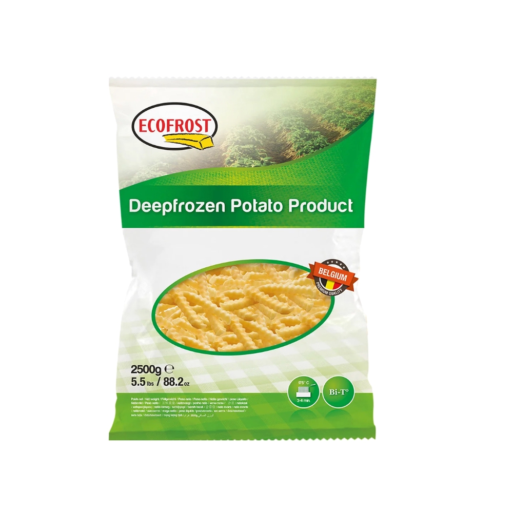 Фотография Картофель фри рифленый 12*12мм 2,5 кг кор1-4 Ecofrost Бельгия - 1
