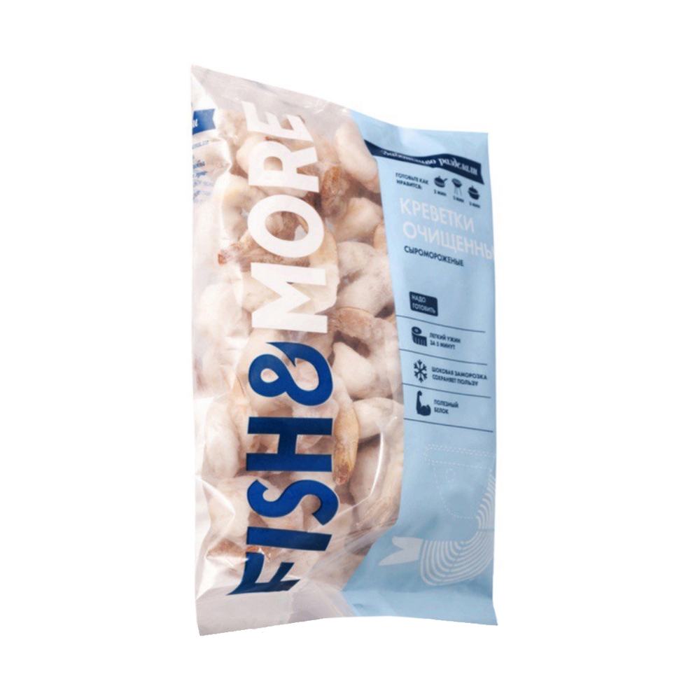 Фотография Креветки ваннамей очищ см бг без хвоста р21-25 0,93 кг кор1-10 Fish&More - 1