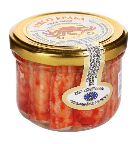 Фотография Мясо краба камчатского премиум стб 230гр160гр кор1-6 Морская палитра - 1