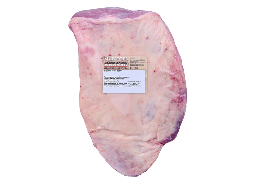 Фотография Говядина ЗТЧ внешняя часть бедра см кус 5,5 кг кор1-22 Мираторг - 1
