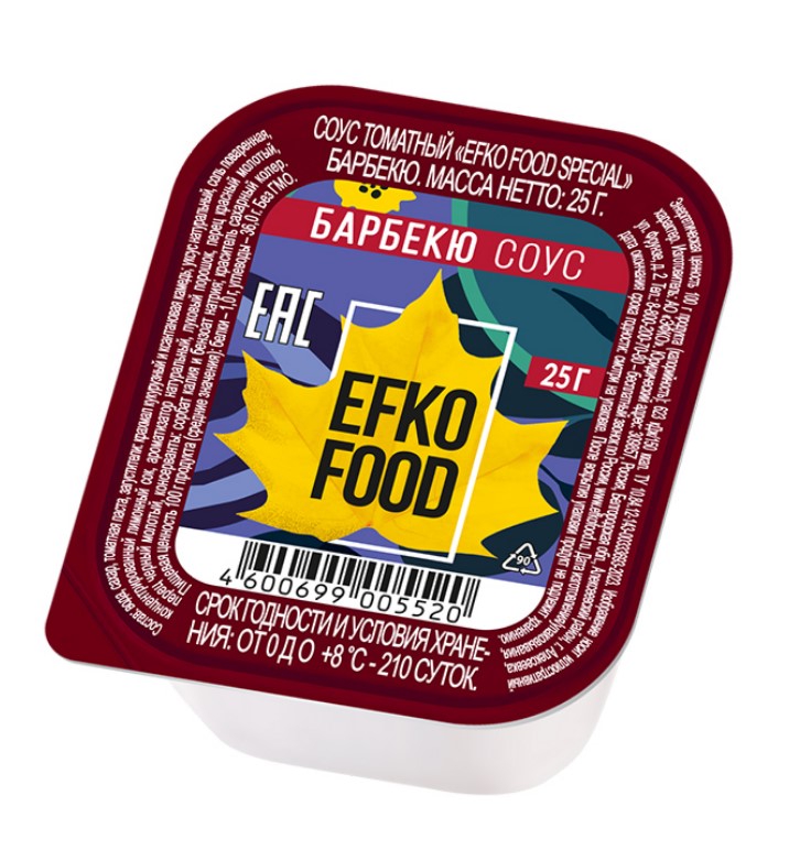 Фотография Соус барбекю дип пот 25мл кор1-125 Efko Food special Россия - 1