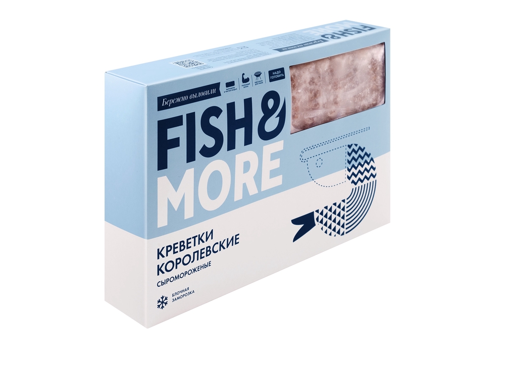 Фотография Креветки блок см бг р21-25 кор1.8-6 Fish&More Индия честный - 1