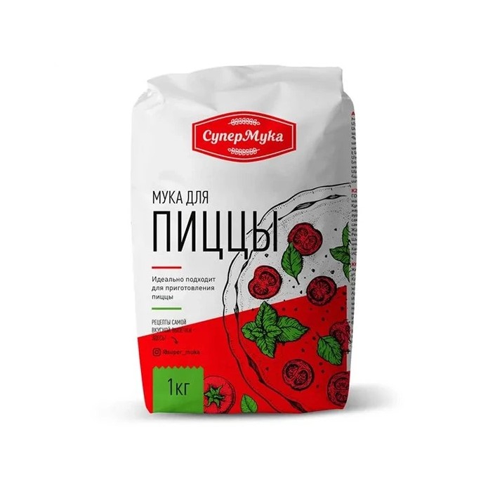 Фотография Мука для пиццы супер мука стандарт из мягких сортов пшеницы фас 1 кг россия - 1