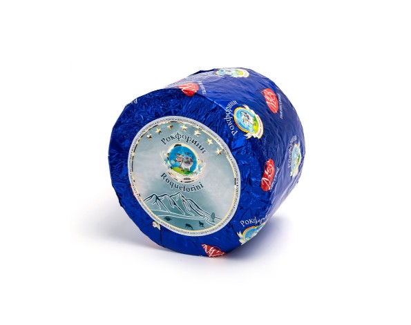 Фотография Сыр с голубой плесенью Рокфорини ж50% 2-3кг - 1