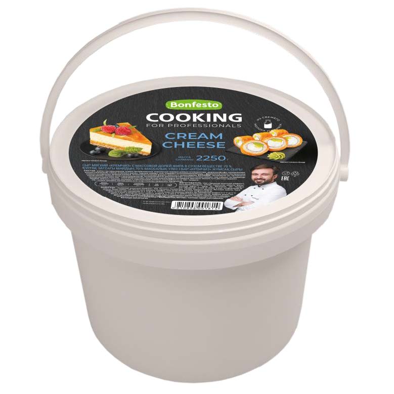 Фотография Сыр творожный мягкий Кремчиз Cooking ж70% 2,25кг Беларусь - 2