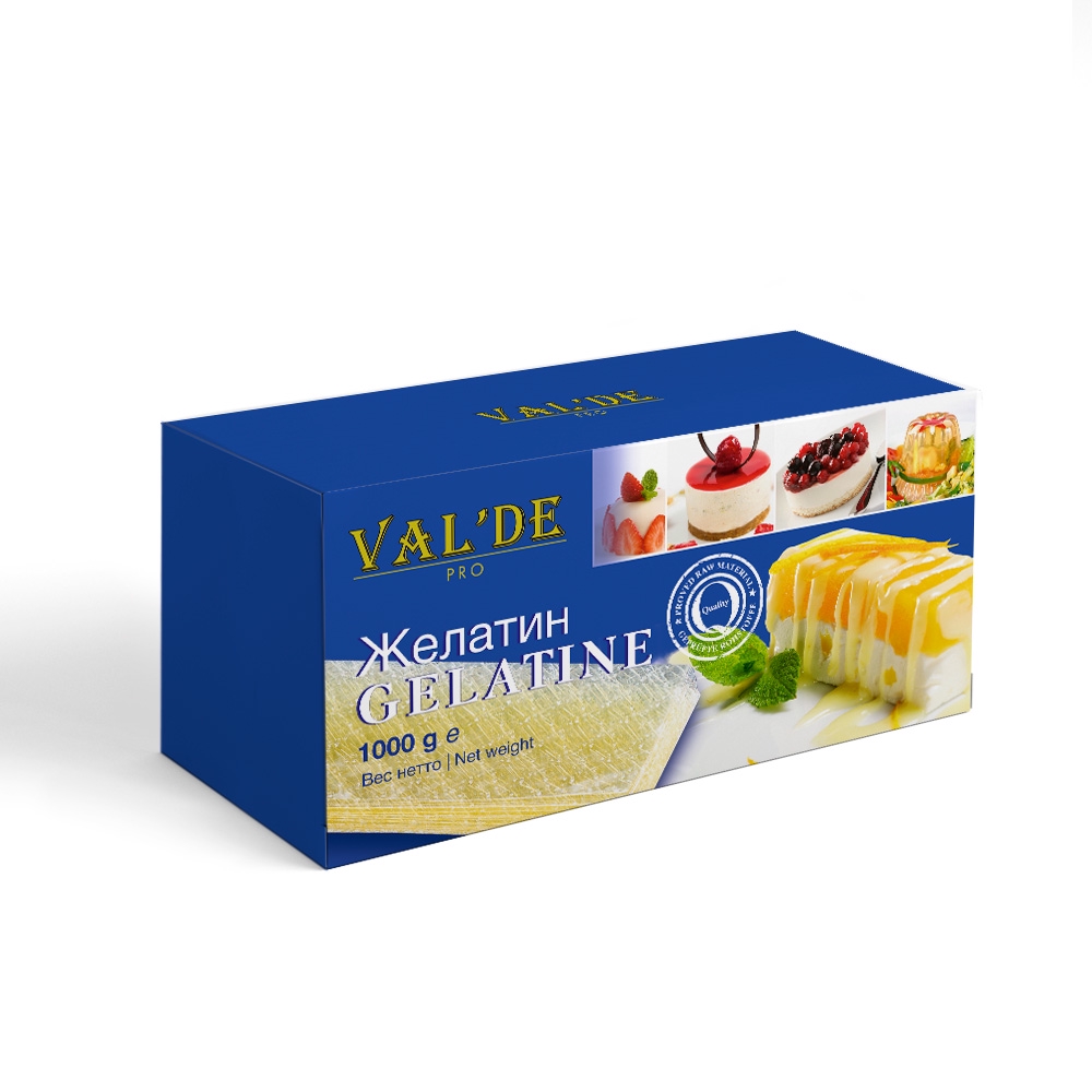Фотография Желатин листовой 1кг Valde - 1