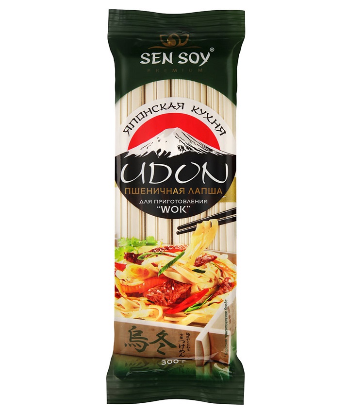 Фотография Лапша пшеничная удон премиум 300 гр кор1-24 Sen Soy Китай - 2