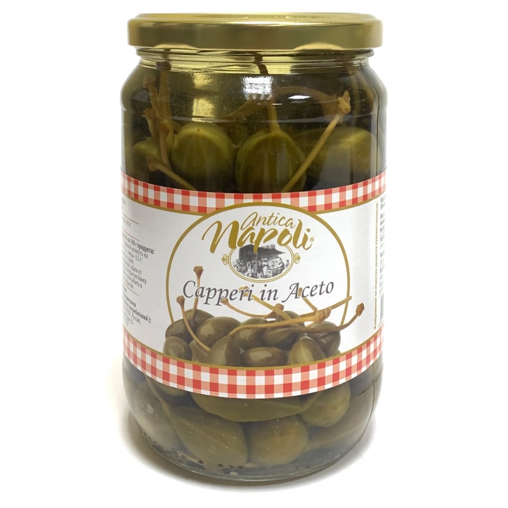 Фотография Каперсы плоды с хвостиком стб 690гр-сух.вес 350гр кор1-6 Antica Napoli Италия - 1