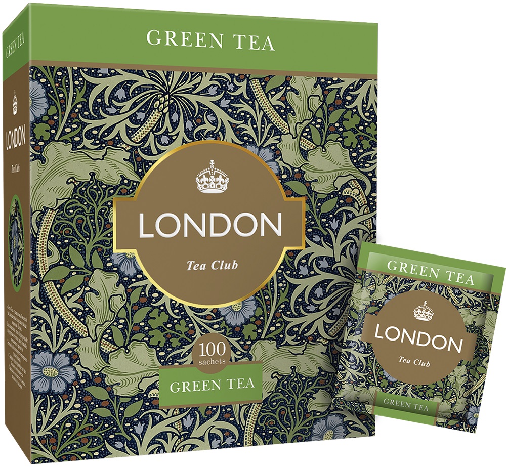 Фотография Чай зеленый GreenTea 2г пакет инд упак упак 1-200 ТМ London Tea Club - 1