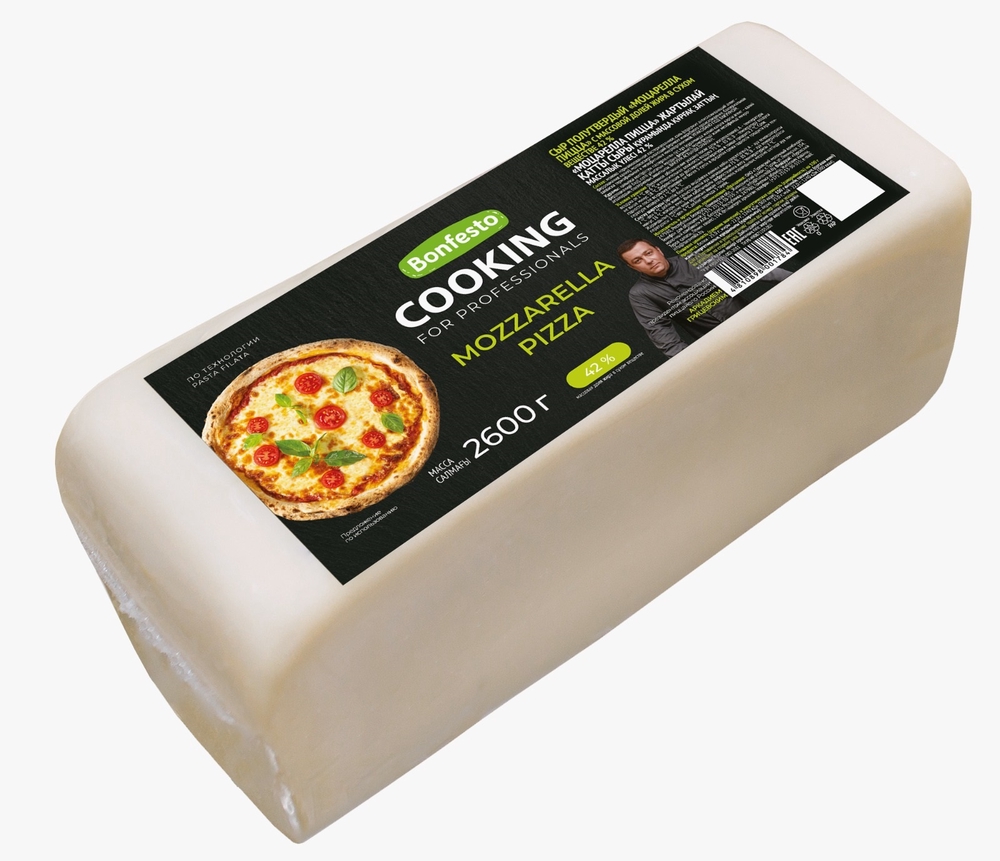 Фотография Сыр моцарелла пицца Cooking ж42% 2,6кг кор1-4 Беларусь - 2