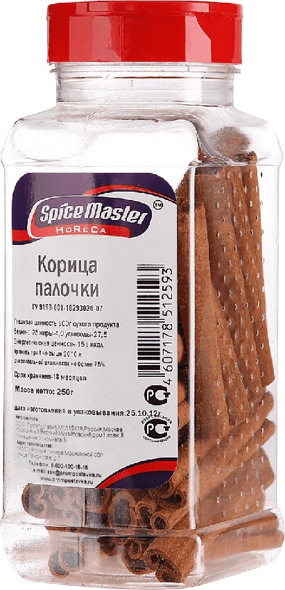 Фотография Корица палочки 200гр кор1-15 Спайсмастер Россия - 1