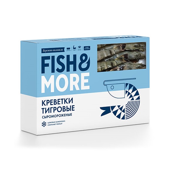 Фотография Креветки блок см бг р21-25 кор1.8-6 Fish&More Индия честный - 2