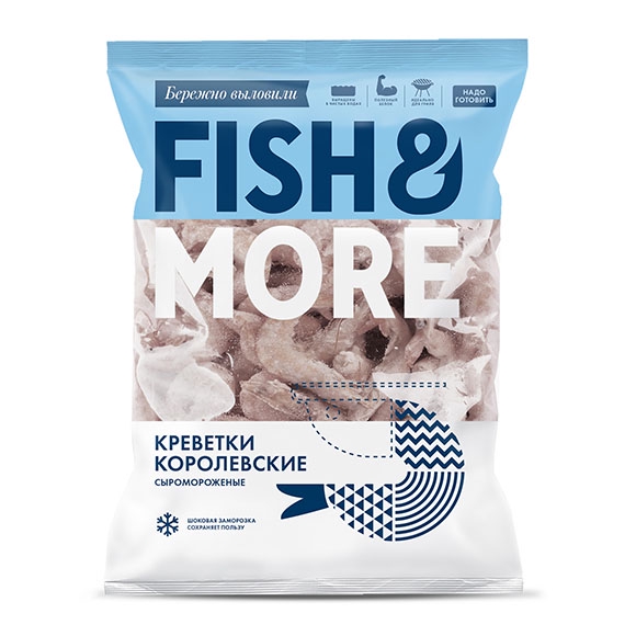 Фотография Креветки королевские в панц см бг р16-20 по 930г кор1-10 Fish&More - 1