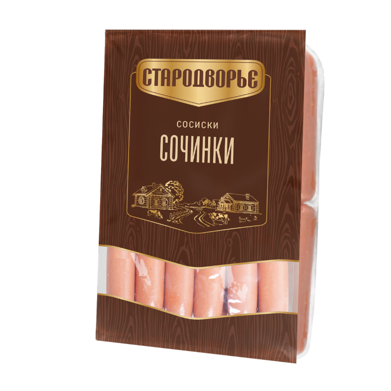 Фотография Сосиски сочные 1,5кг Стародворские колбасы кор1-8 - 1