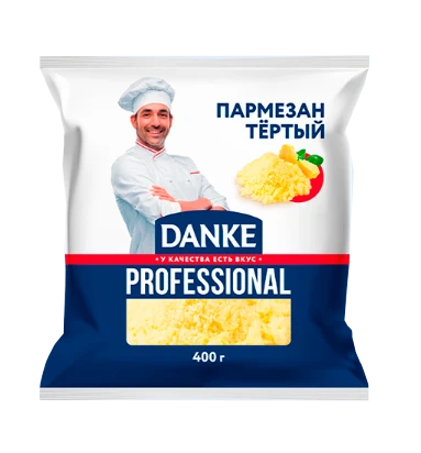 Фотография Сыр пармезан 3мес Danke Professional ж40% 400гр крошка Беларусь - 1