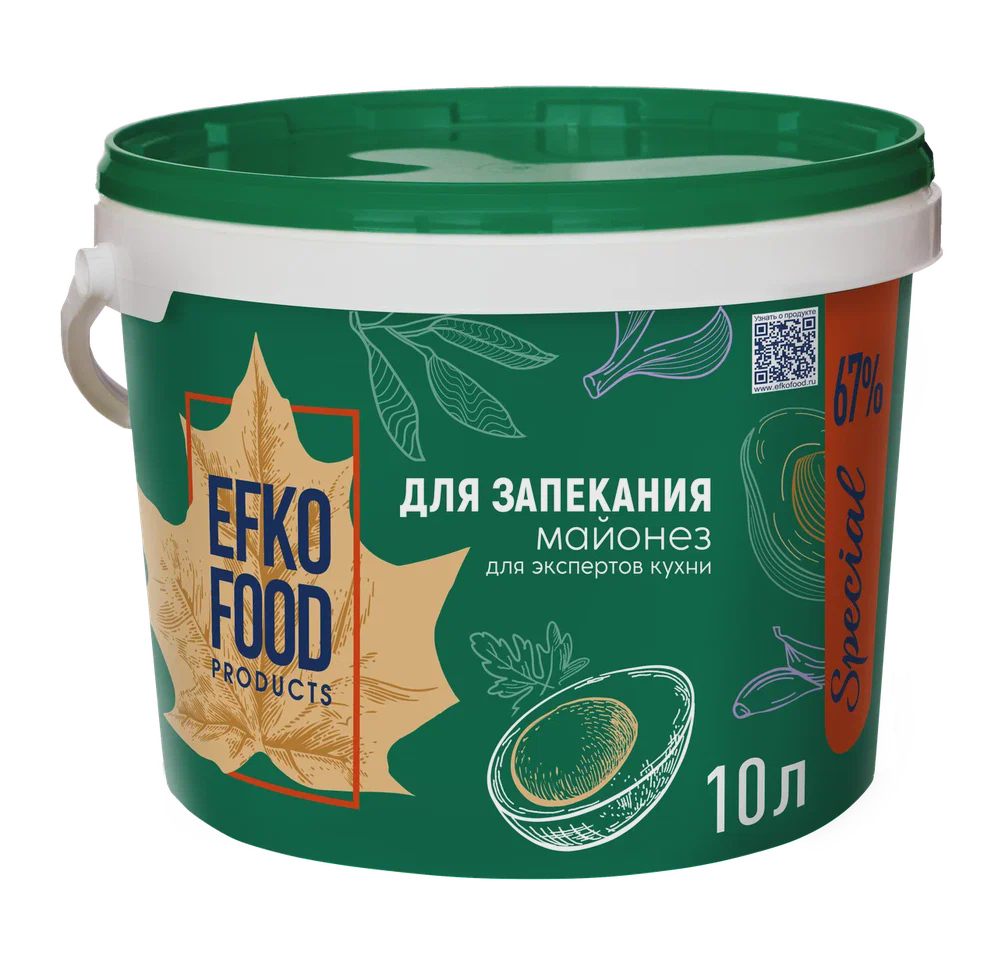 Фотография Майонез ж67% для запекания ведро 10л Efko Food special Россия - 1