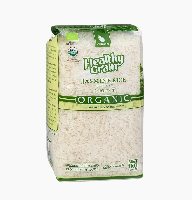 Фотография Рис жасмин белый органический тайский 1 кг кор1-12 SAWAT-D Тайланд - 1