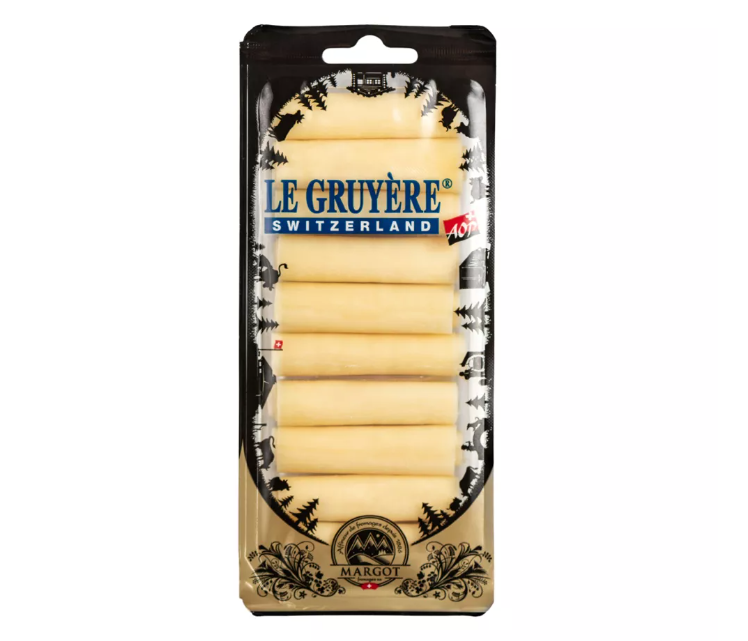 Фотография Сыр твердый Грюйер ж49% рулетики 100 гр Швейцария - 1