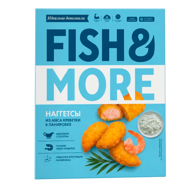 Фотография Наггетсы из мясо креветки по 0,250кг кор1-20 Fish&More - 1
