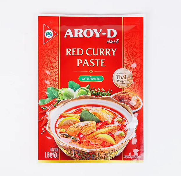 Фотография Паста карри красная плпакет 50гр кор1-24 Aroy-d Тайланд - 1