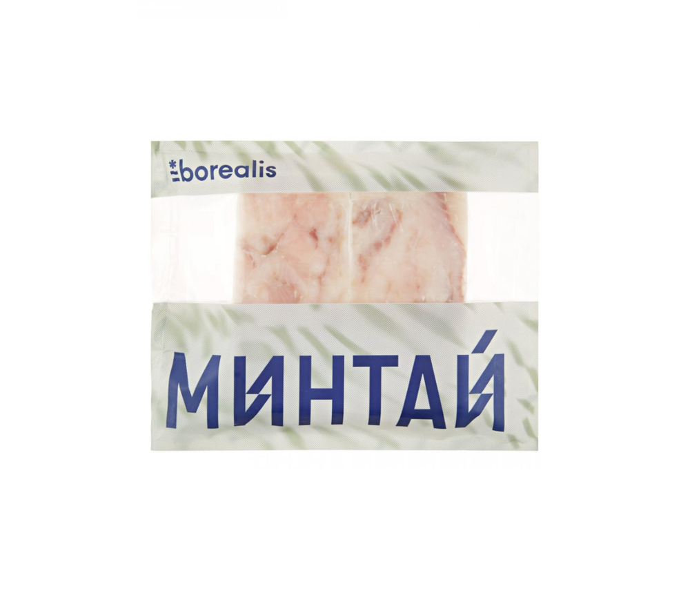 Фотография Минтай филе блочное см бк дпак 300 гр кор1-10 Borealis - 1