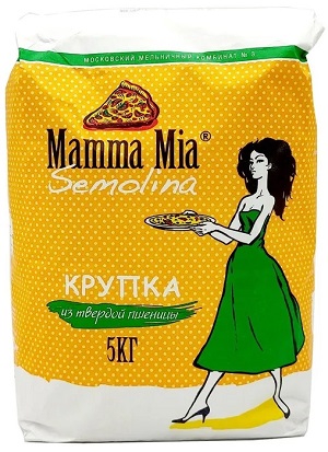 Мука крупка из твердых сортов пшеницы вс 5кг Mamma Mia Semola