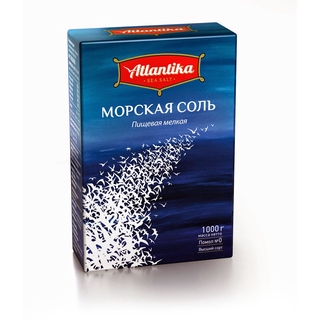Соль морская мелкая 1кг кор1-15 Атлантика