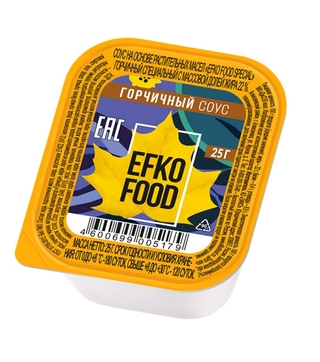 Соус горчичный спец дип пот 25мл мдж22% кор1-125 Efko Food special Россия
