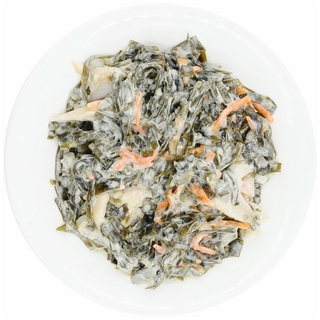 салат из морской капусты Бодрящий с кальмаром,овощами и майонезом фас 500 гр