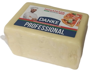 Сыр моцарелла брус Danke Professional ж40% 1кг Беларусь