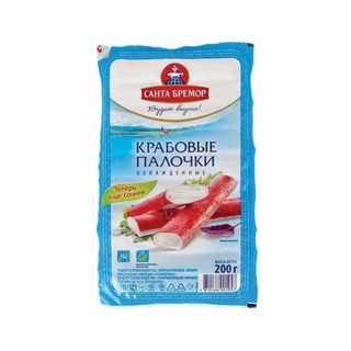 Крабовые палочки 100 гр Популярные Санта Бремор кор1-60