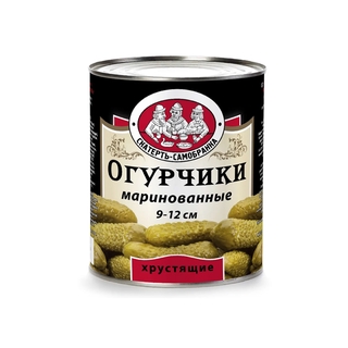 Огурцы марин. 9-12см жб об3000гр-н1500мл кор1-6 Скатерть-Самобранка