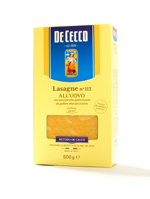 Мак изд лазанья №112 500гр кор1-12 De Cecco