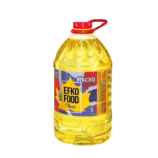 Масло подсолнечное рафинированное 5л выс.сорт кор1-4 Efko Food classic