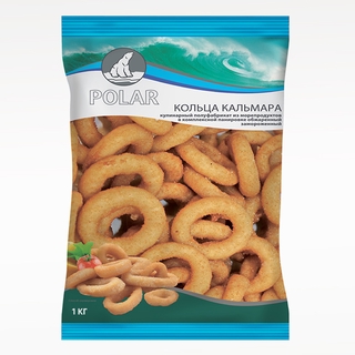Кальмар кольца в кляре 1 кг кор1-5 кг Полар