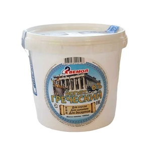 Йогурт греческий 6 % 1 кг ведро Вемол