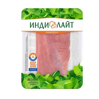 Индейка филе грудки большое подложка см 0,7кг вес кор1-8 Инди-лайт