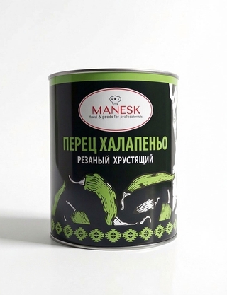 Перец халапеньо резанный жб 3100мл-сух.вес1500гр кор1-6 Manesk Египет