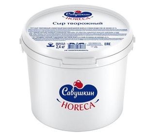 Сыр творожный сливочный ж65% 2,4 кг Савушкин Продукт