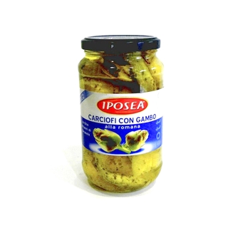 Артишоки по-римски резаные в масле стб 510гр-сух310гр Iposea