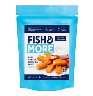 Палочки из минтая см в кляре по 0,330гр кор1-8 Fish&More