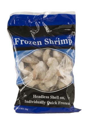 Креветки в панцире см бг р16-20 1 кг кор1-10 Frozen shrimp