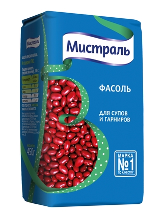 Фасоль красная для супов и гарниров 450 гр кор1-12 Мистраль