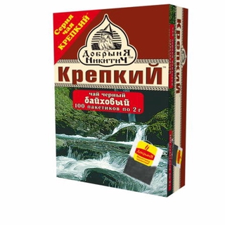 Чай черный крепкий пак 100-2 гр Добрыня Никитич